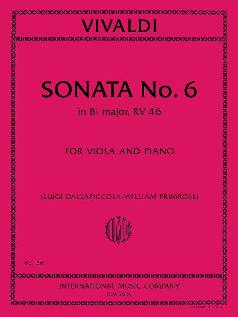 Sonata No 6 In B Flat Major Rv 46 (Primrose)